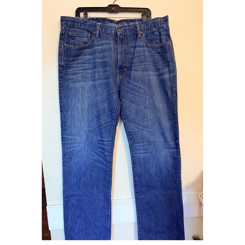 Cremieux Mens Straight Leg Jeans 40x34 Blue Denim Classic Casual Workwear